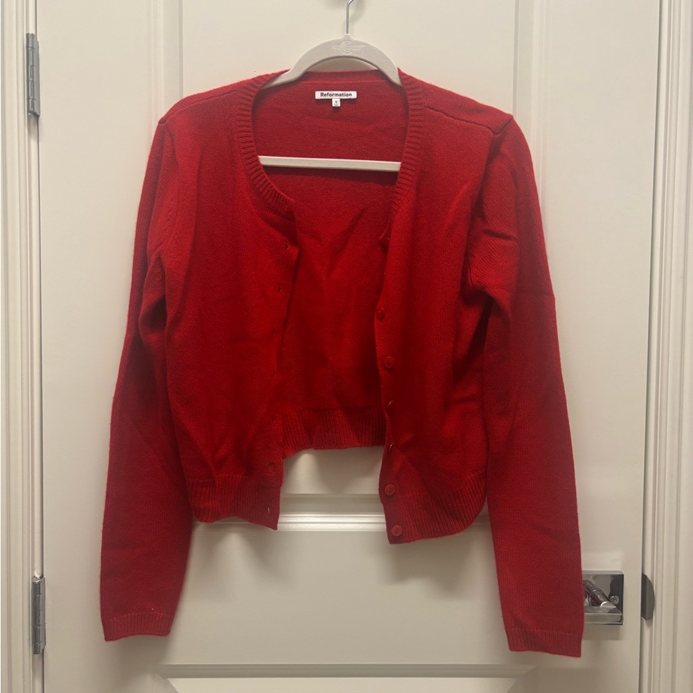 Reformation Vibrant Red Women's Cardigan